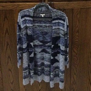 EUC Sonoma Southwest pattern open cardigan with 3/4 length sleeves - Size M.